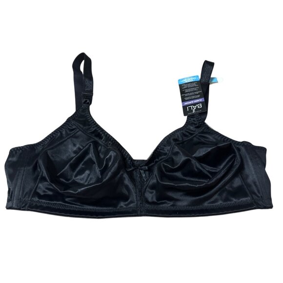 Bali Size 44C Black Wireless Nylon Bra Adjustable Straps & Supportive Design - Picture 5 of 12